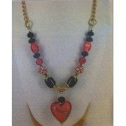 Love Heart Necklace - Bead Kit - Vibrant Red Love Heart Necklace - Bead Kit - Vibrant Red